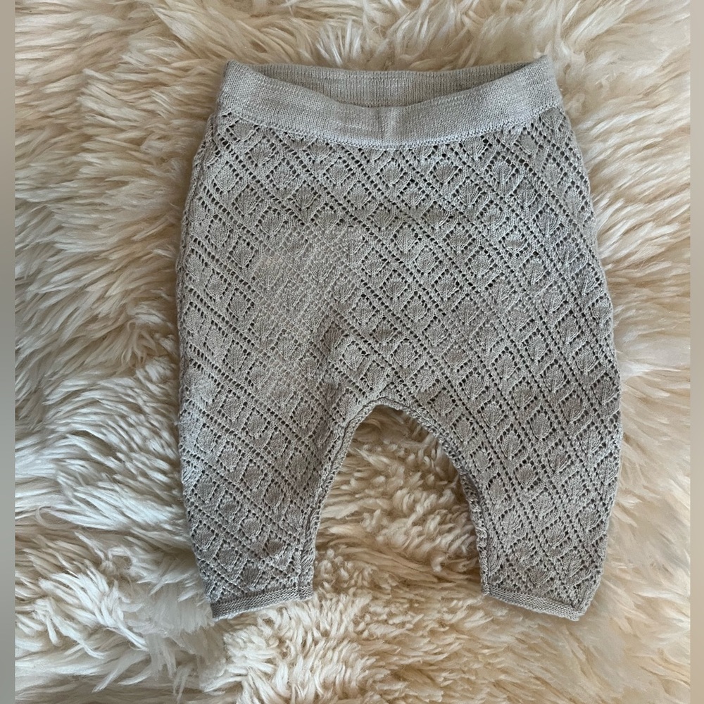 Zara Knit Pants, Gray, New with Tag, Size 0-1M